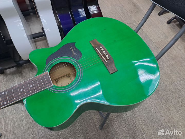 Гитара акустическая зелёная