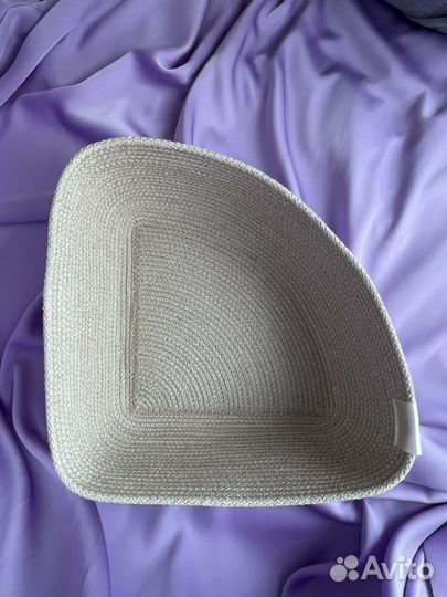 Угловая корзина из хлопкового шнура