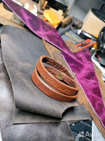 Браслет кожаный