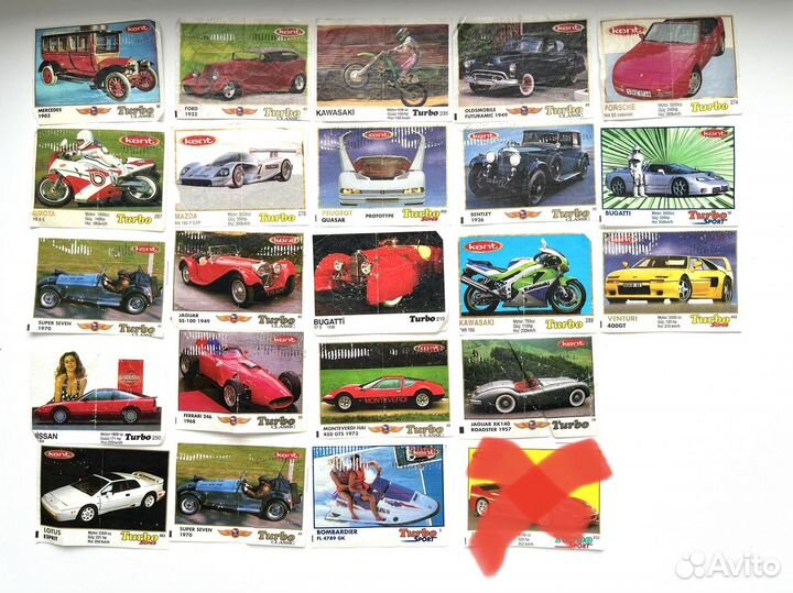 Вкладыши от жвачки turbo турбо из 90х