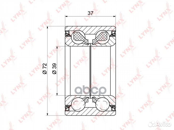 Подшипник ступицы колеса перед WB1240 lynxauto
