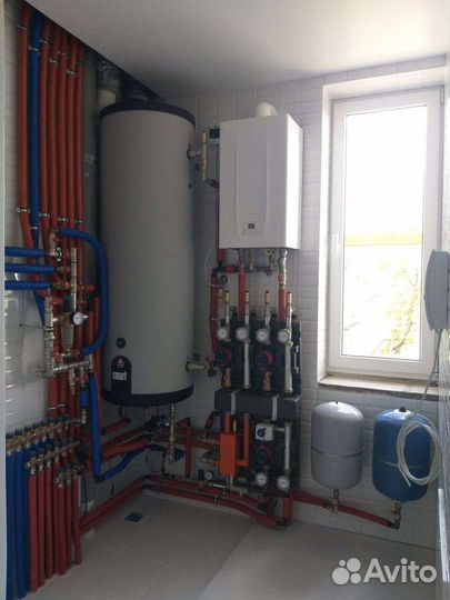 Отопление с тёплым полом и водоснабжение