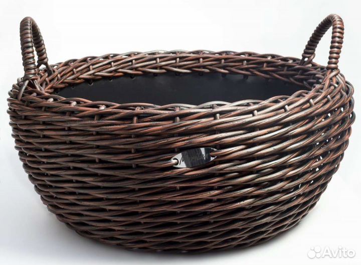 Кашпо- корзина из искусственного ротанга