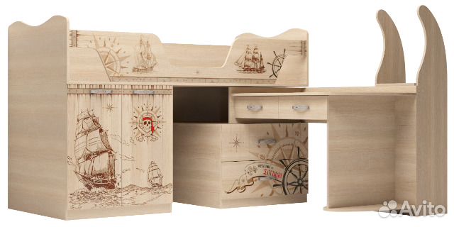 Кровать 180*80 с выдвижным столом 