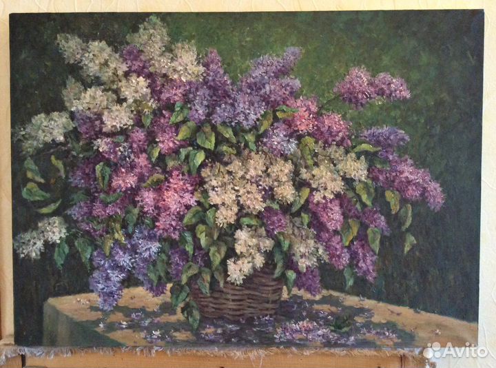 Картина маслом сирень 50x70