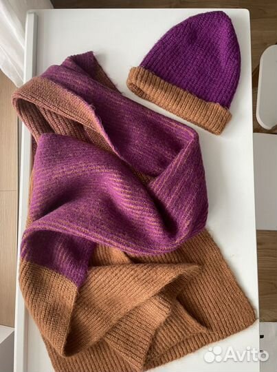 Комплект (шапка+шарф) Zara из смесовой шерсти