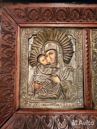 Икона Венчальная пара в киоте