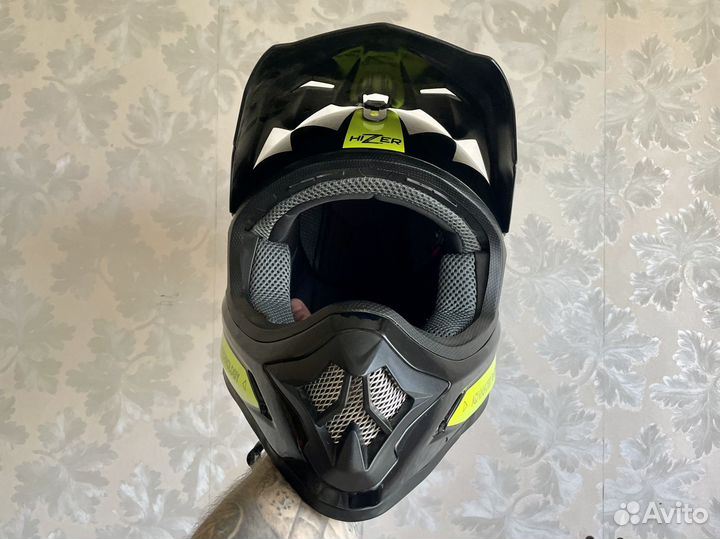 Шлем кроссовый эндуро hizer + Очки для мотокросса