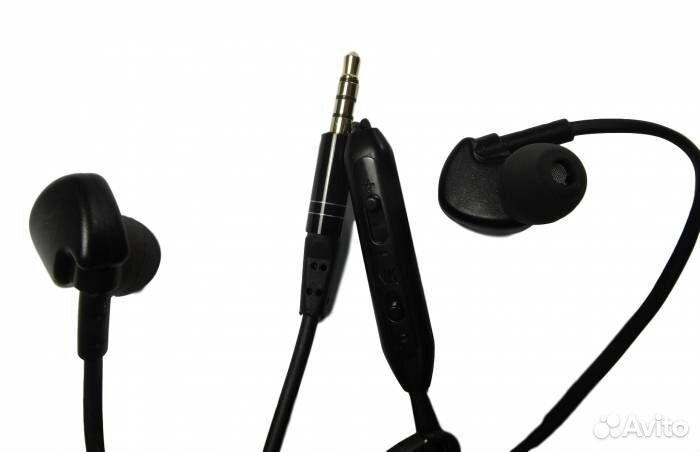 Наушники S6 с микрофоном, Черные (универсальный пу