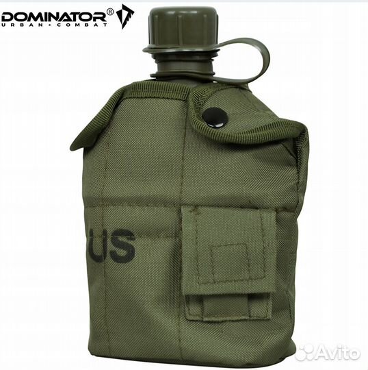 Фляжка армейская в чехле с котелком