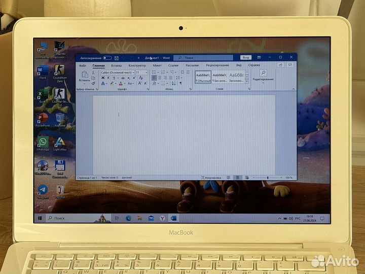 Macbook c windows 10 (2gb, 120SSD, батарея 82%)