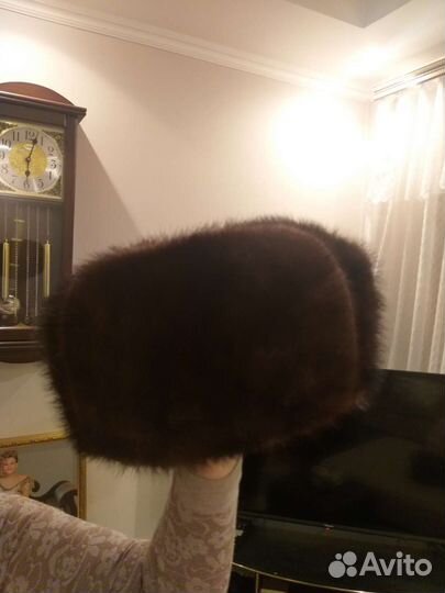 Норковая шапка мужская ушанка