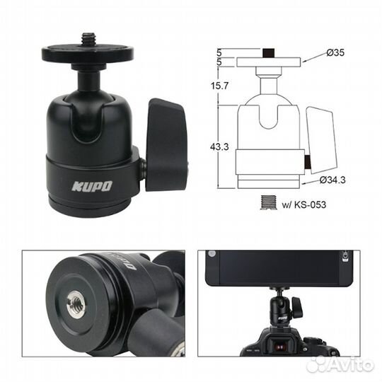 Новый KS-CB05 Midi Ball Head kupo kscb05 шаровая г