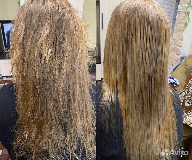 Кератиновое выпрямление волос