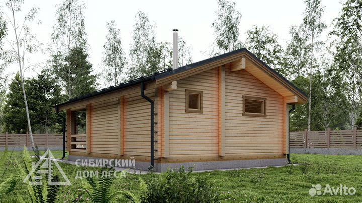 Баня 6,2х9,3 из профилированного бруса