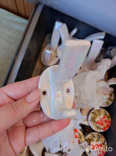 Мебельные ручки керамика с рябиной