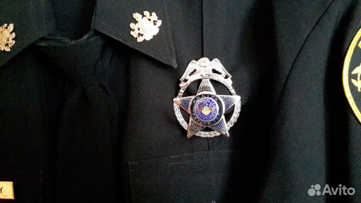 США. Рубашка полицейского с знаком. Оригинал