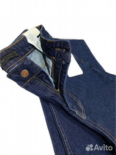 Джинсы с высокой посадкой прямые 48