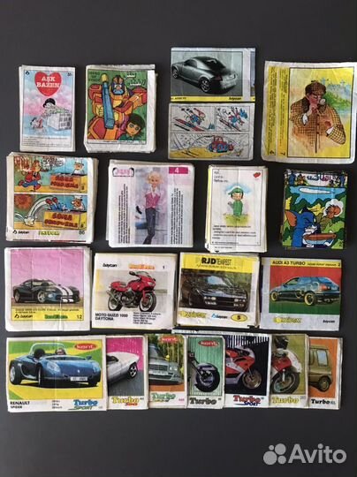 Вкладыши от жвачек