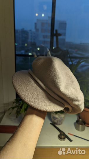 Шапочка берет теплая шерстяная