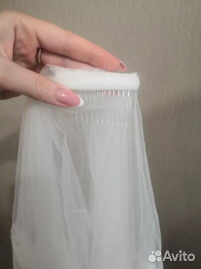 Свадебная фата новая,айвори, с паедками и гребнем