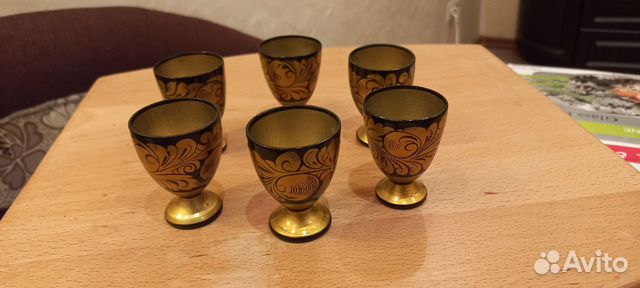 Деревянные рюмки. Хохлома