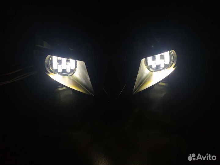 LED туманки Лада Приора 2 70W Белый/Желтый