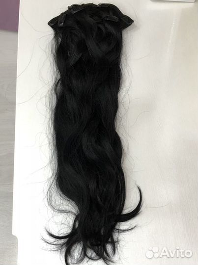 Волосы натуральные на заколках