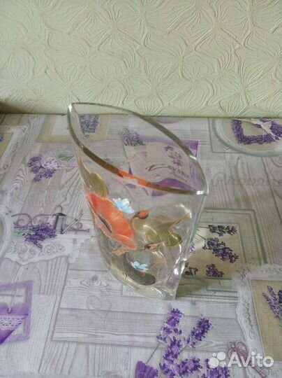 Ваза для цветов толстое стекло