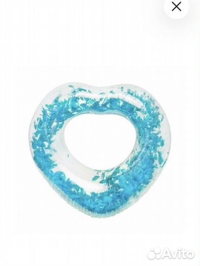 Надувной круг для плавания сердце