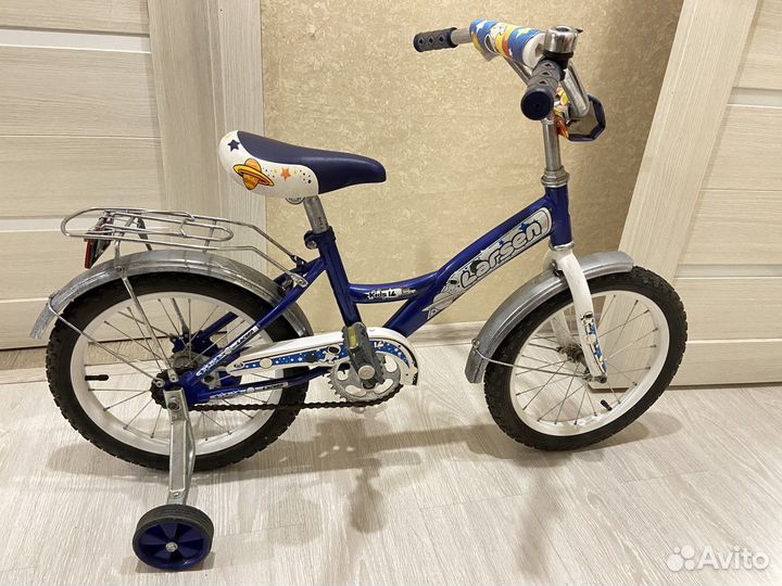 Велосипнд детский 16 дюймов с боковыми колесами