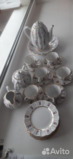 Чайно-кофейный сервиз на 6 персон, лфз, СССР