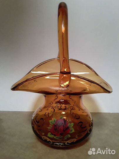 Ваза-конфетница (богем. стекло)