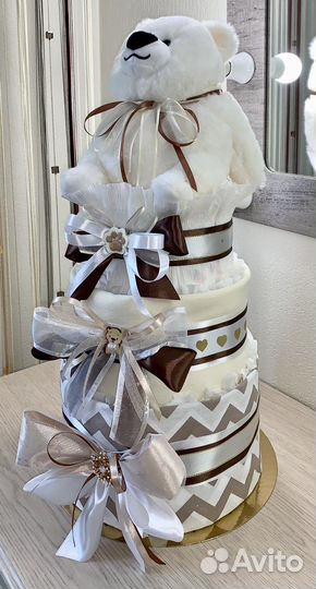Торт из памперсов подарок на выписку