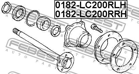 0182LC200RLH Ступица задняя левая