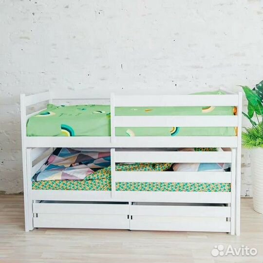 Кроватка берёза для малыша с доп. местом матрешка