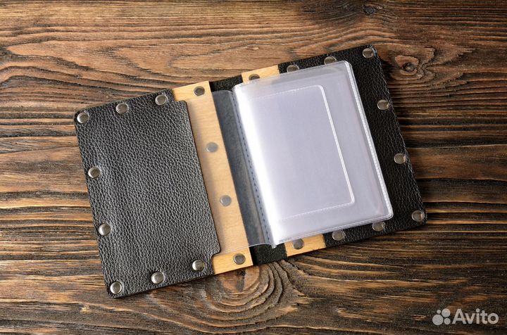 Обложки для автодокументов из дерева и кожи