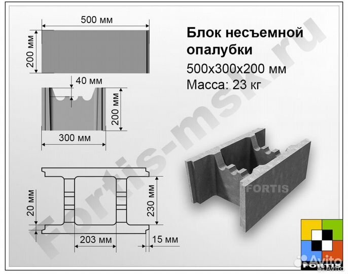 Фундаментные блоки / несъемная опалубка