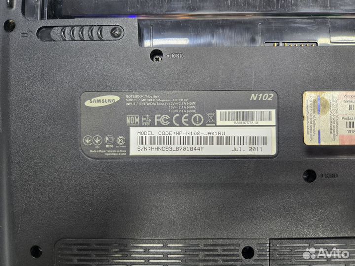 Нетбук Samsung N102 нерабочий