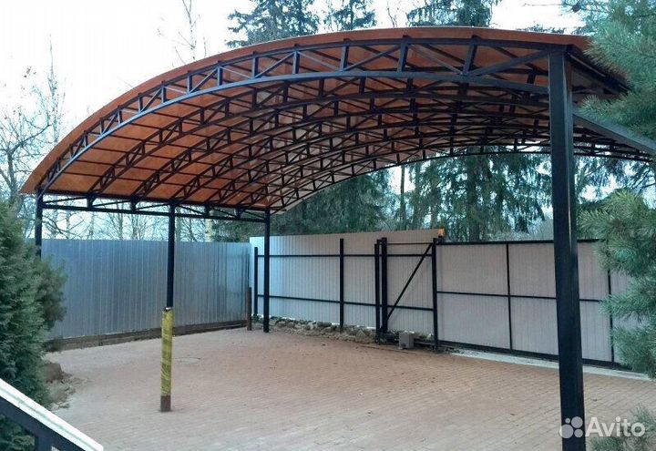 Монтаж заборов навесов