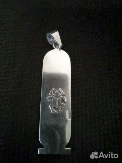 Серебряная подвеска Картуш