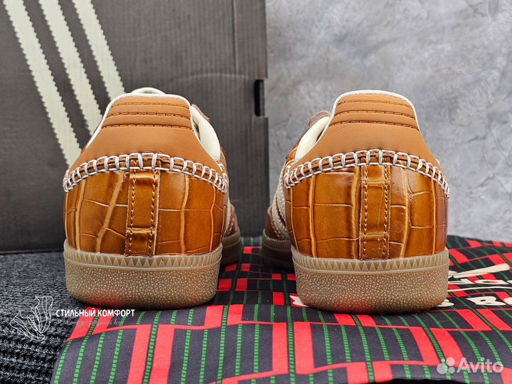 Adidas samba x Wales Bonner Croc Night brown