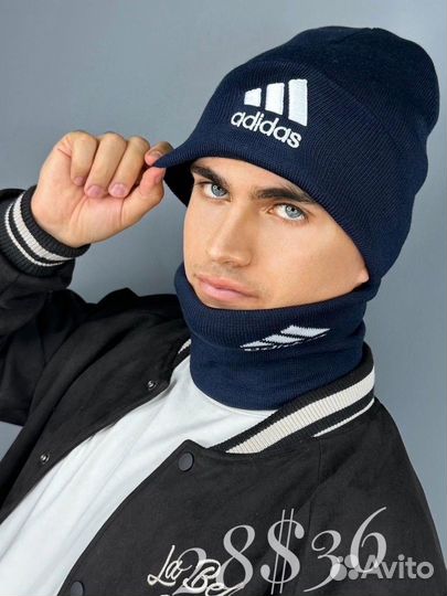 Шапка и снуд мужские adidas