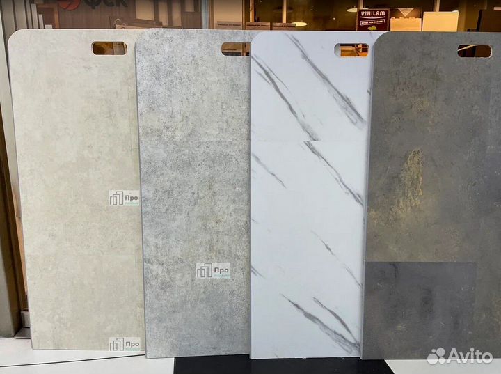 Кварцвиниловая плитка мрамор, бетон, камень