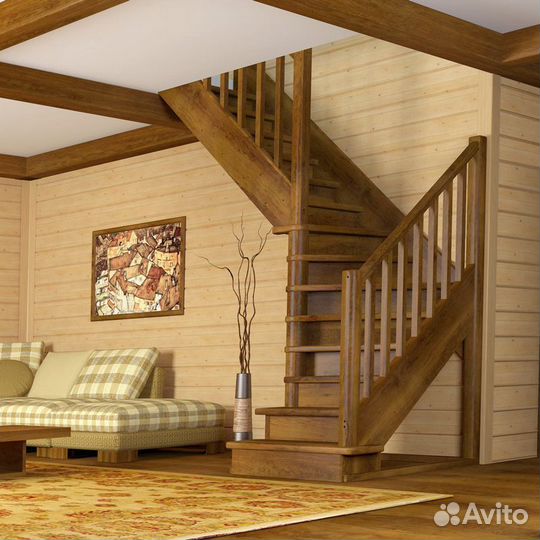 Лестница из сосны под покраску «лс-225м»