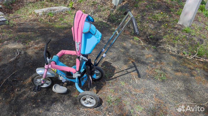 Детский трехколесный велосипед коляска