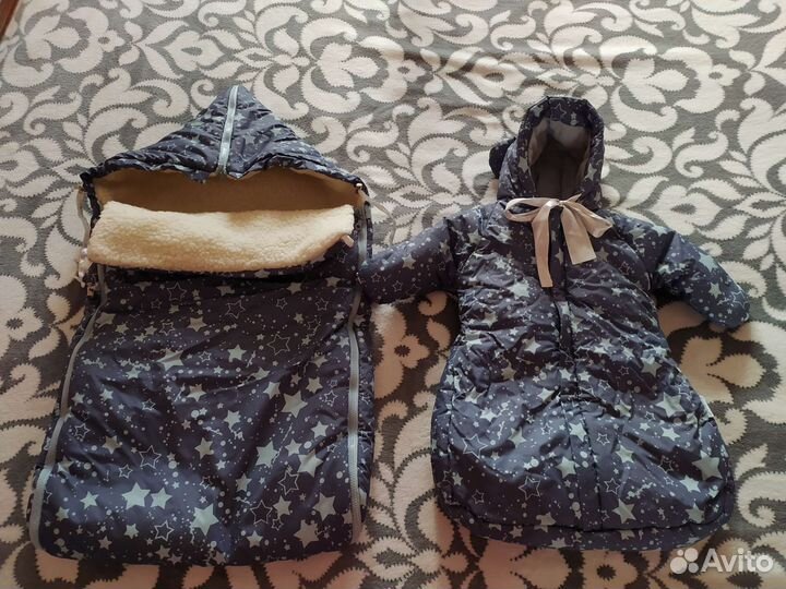 Зимний конверт в коляску