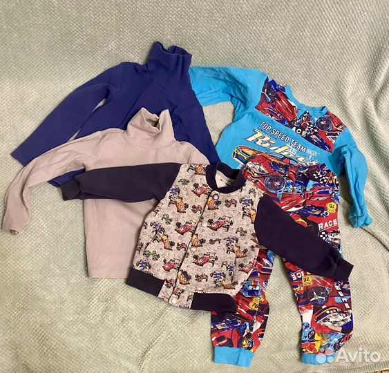 Большой пакет одежды для мальчика 98 104 для дачи