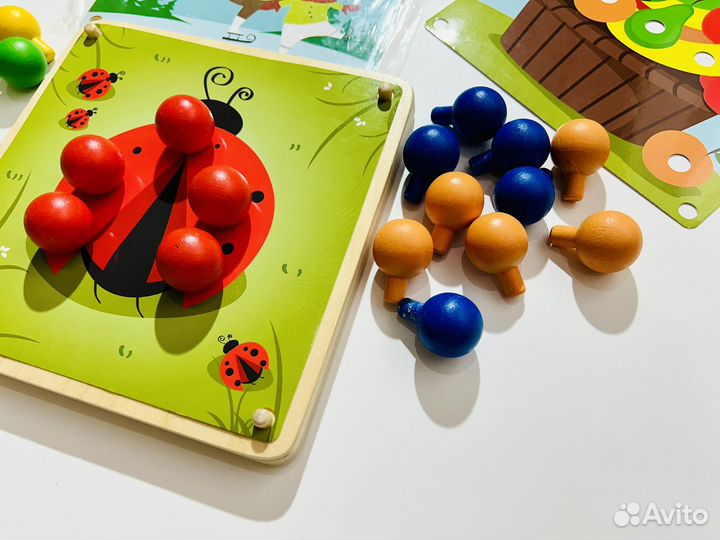Деревянные игрушки монтессори
