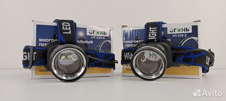 Налобный фонарь 4 режима зелёный и красный свет